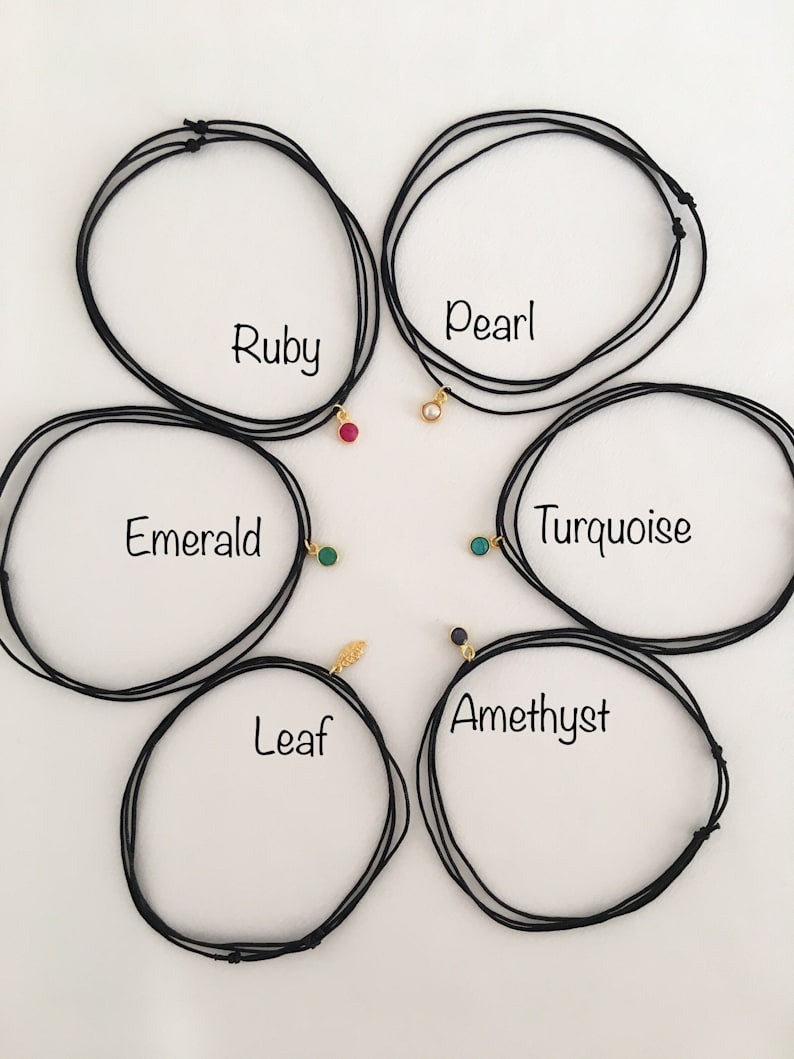 Tiny gemstone necklace