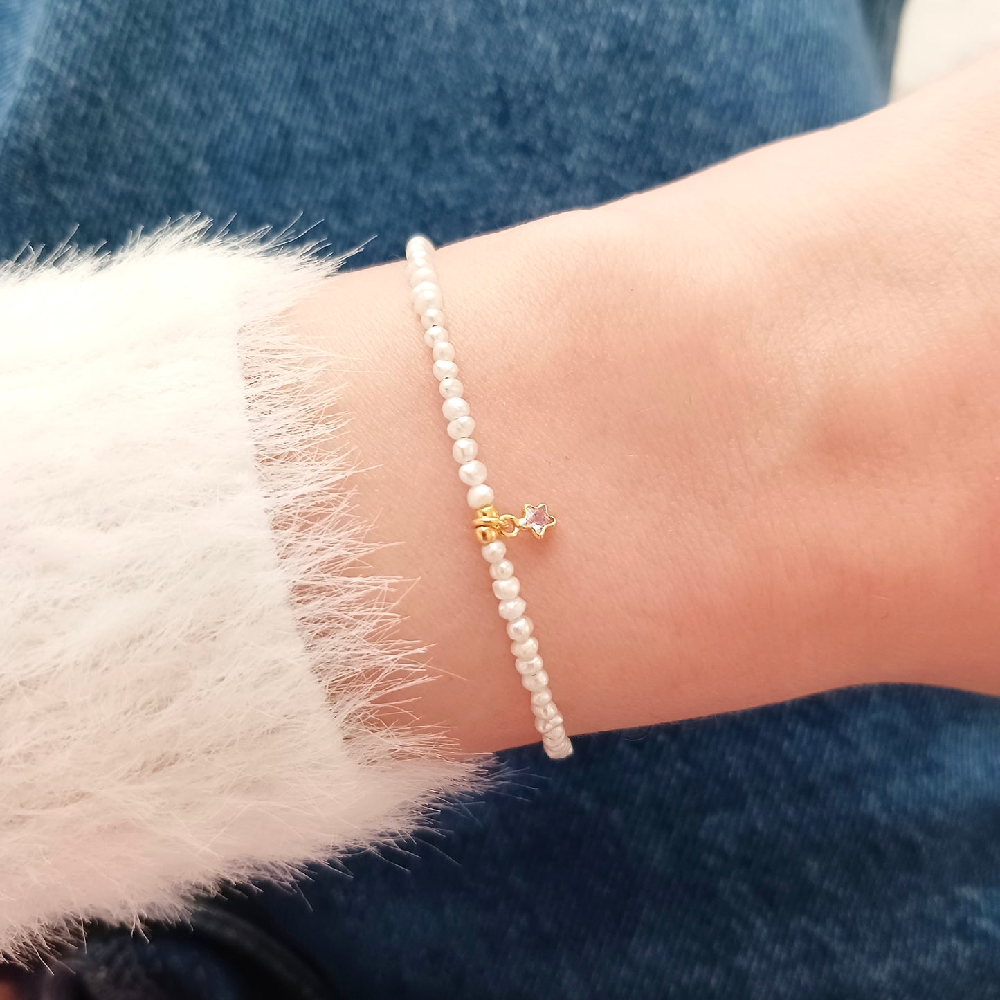 Bracelet en perles d'eau douce fines