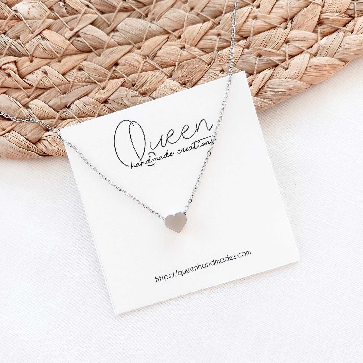 Silver heart necklace