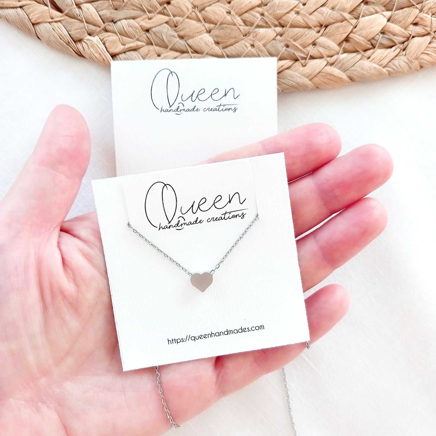 Silver heart necklace