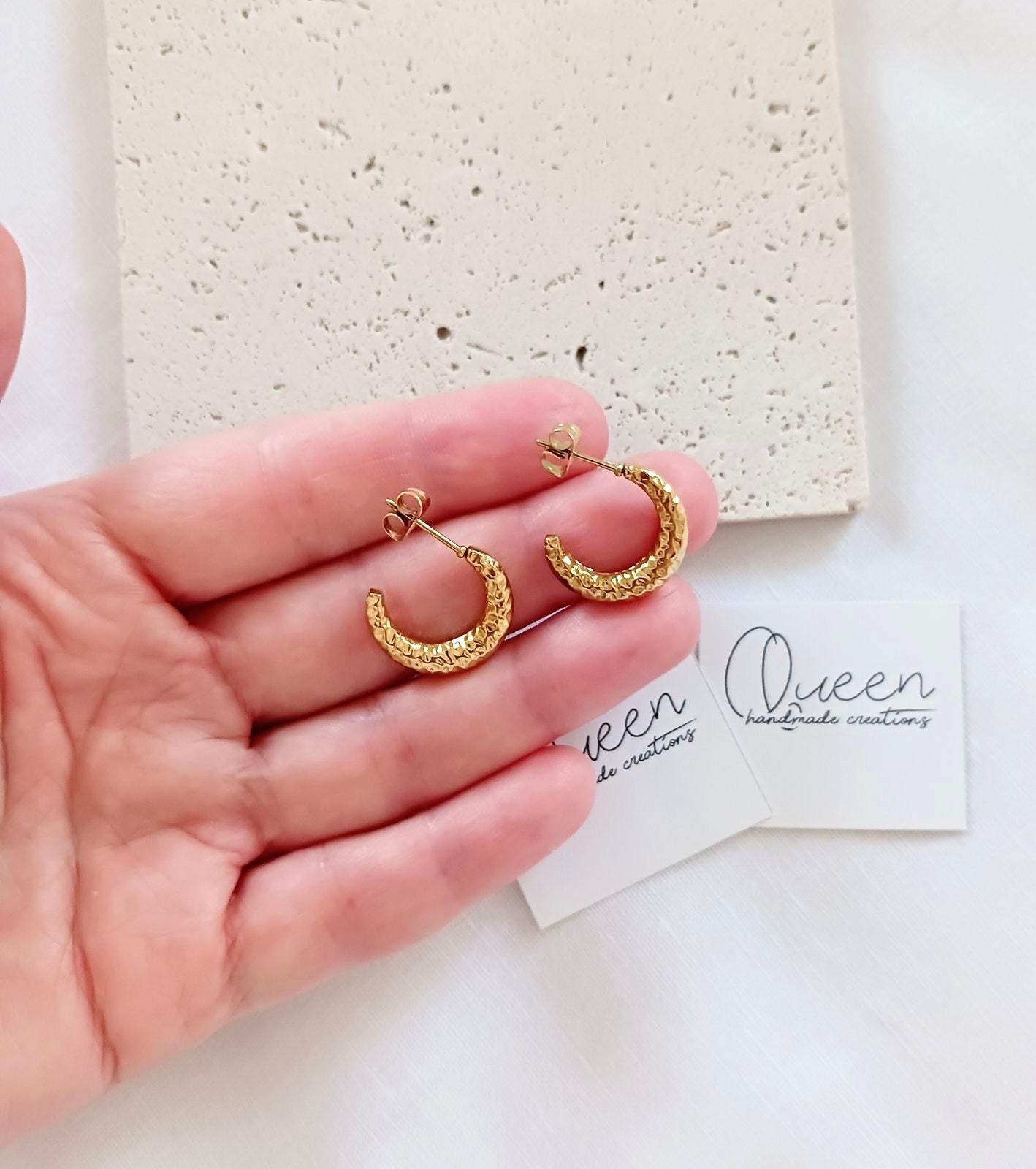 Stainless steel hoop earrings