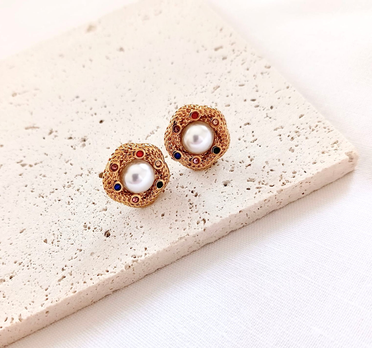 Colorful stud earrings