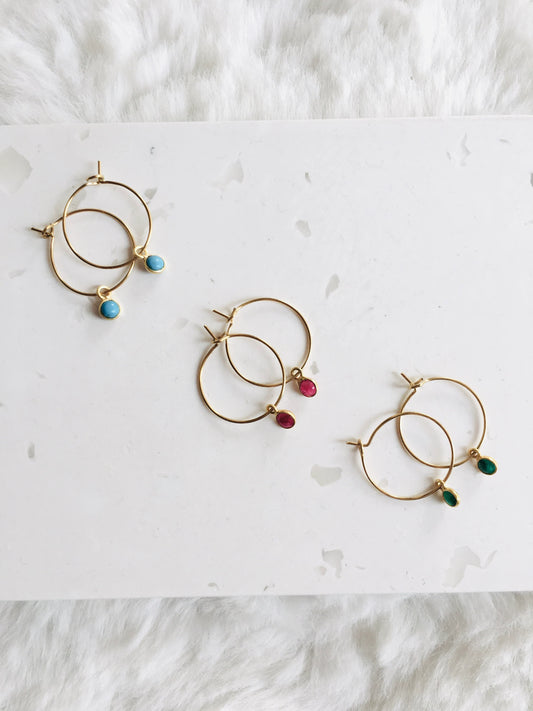 Gold hoop earrings