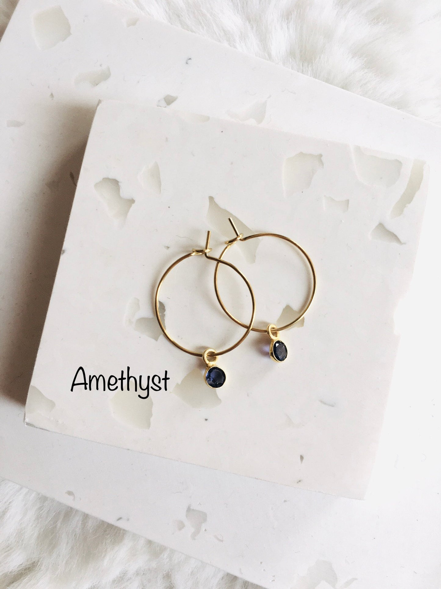 Gold hoop earrings