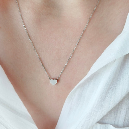 Silver heart necklace