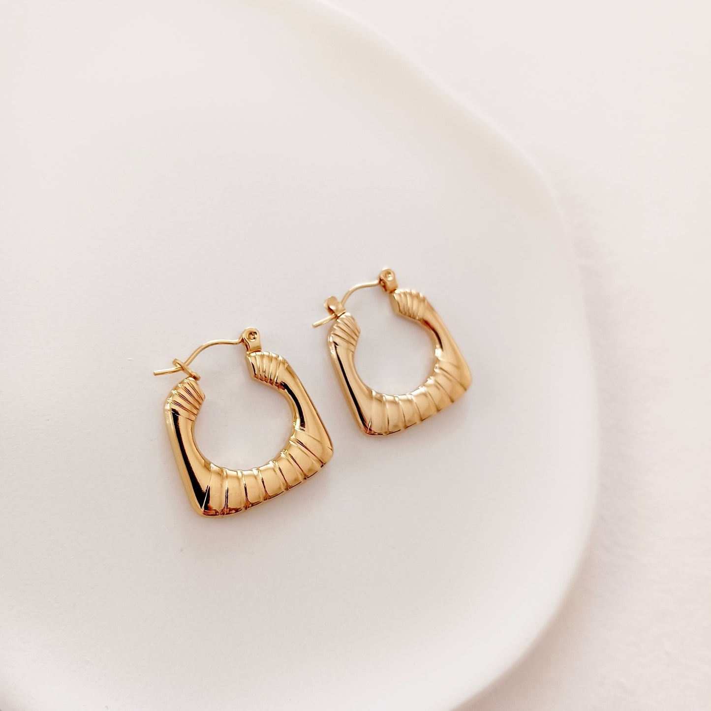 Simple steel earrings