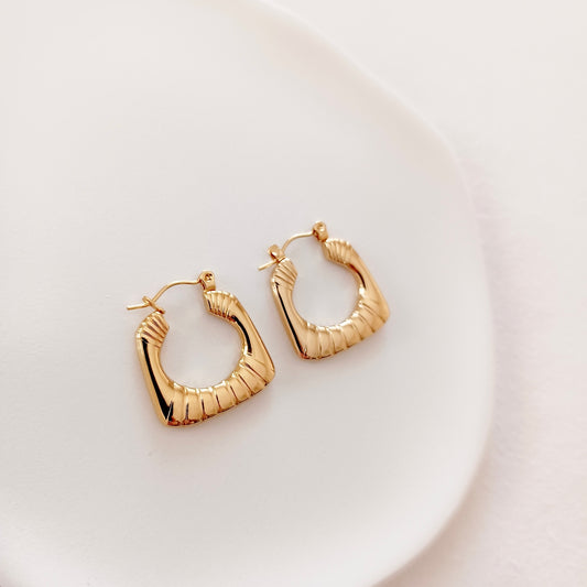 Simple steel earrings