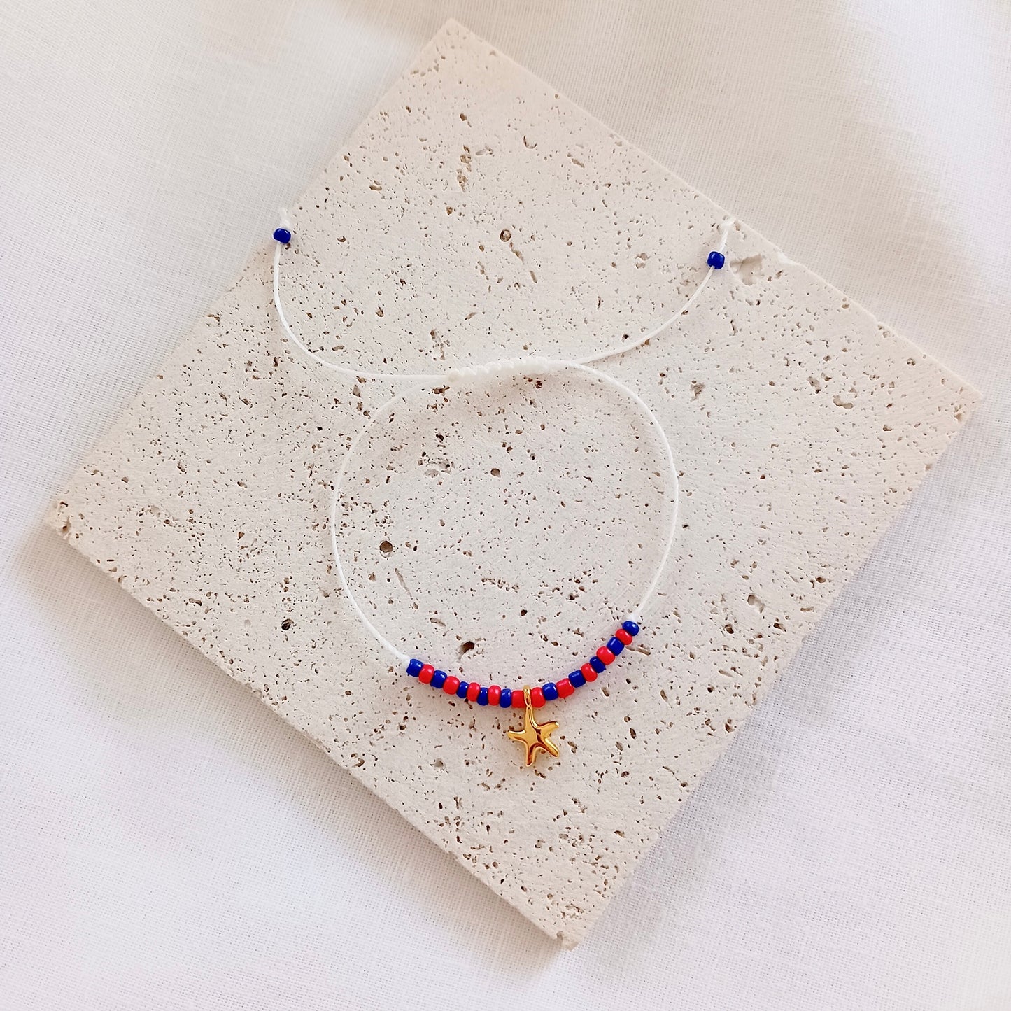 Starfish colourful beaded bracelet