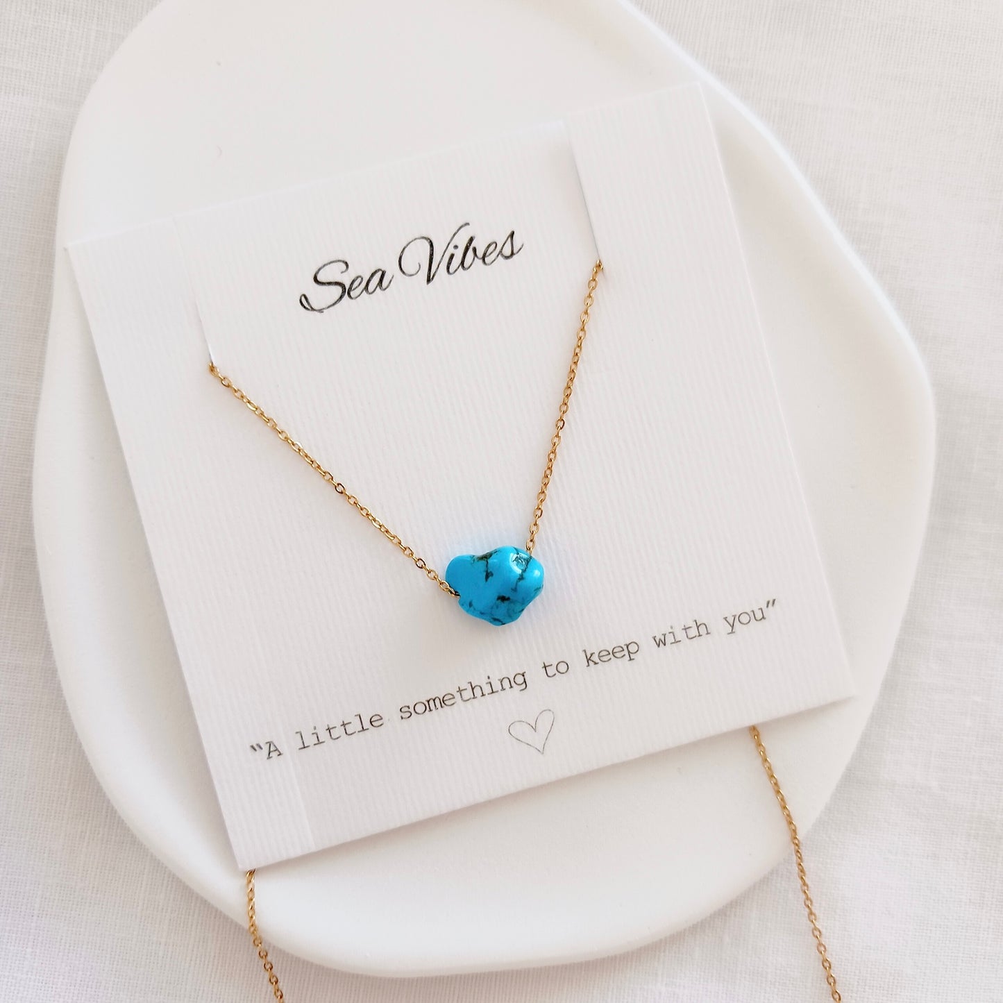 Delicate blue howlite necklace