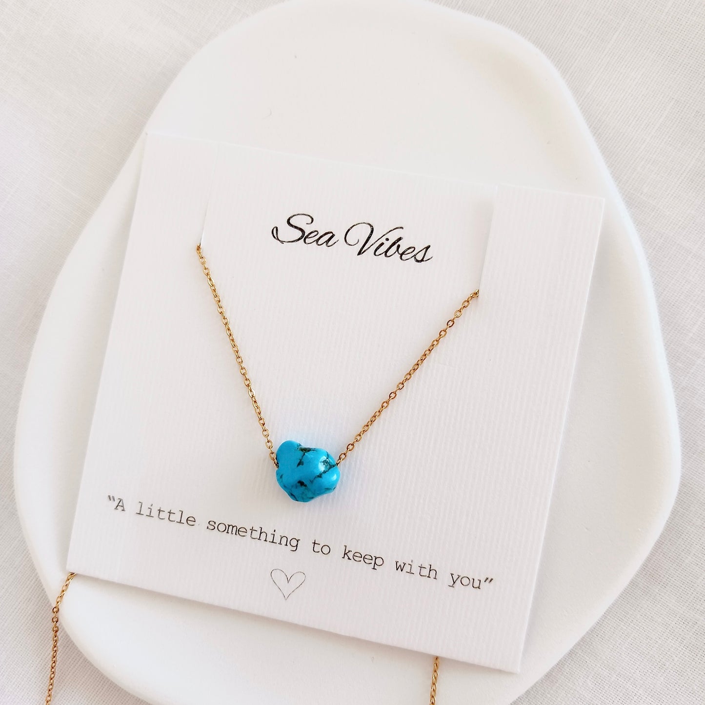 Delicate blue howlite necklace
