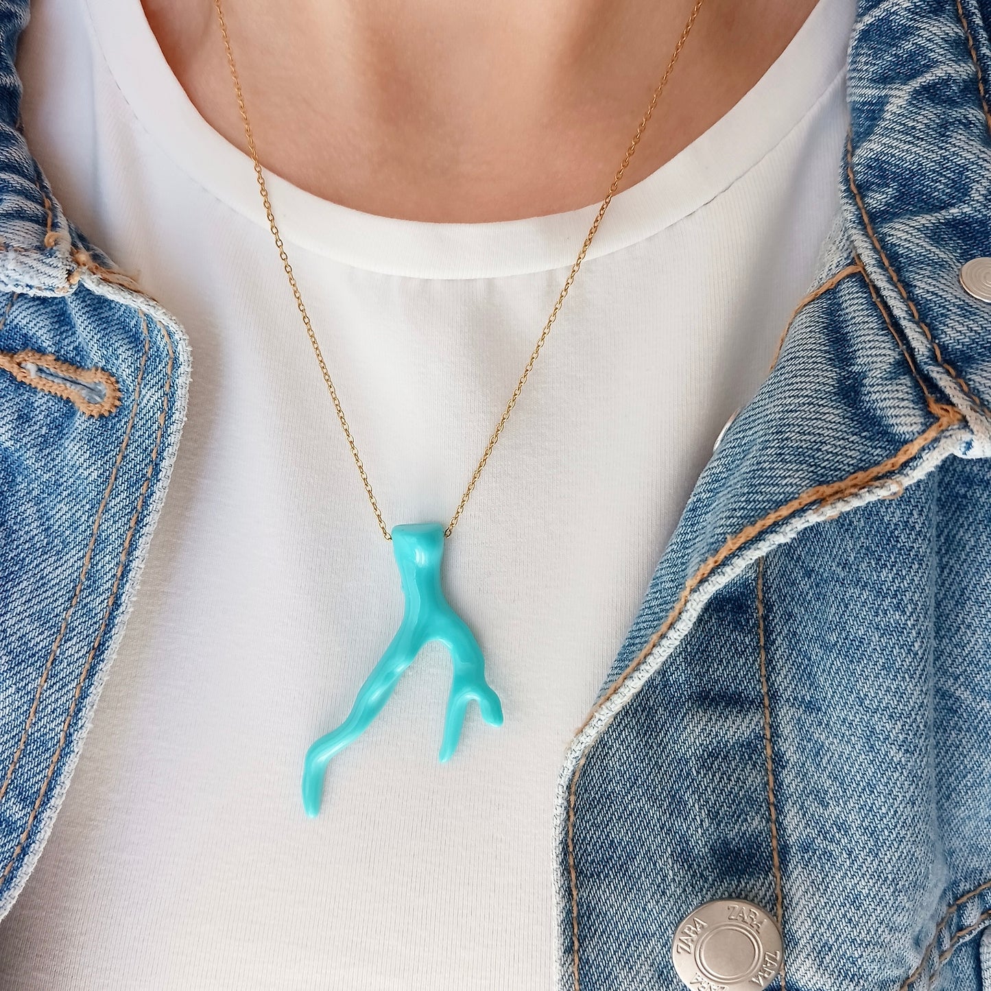 Summer coral necklace