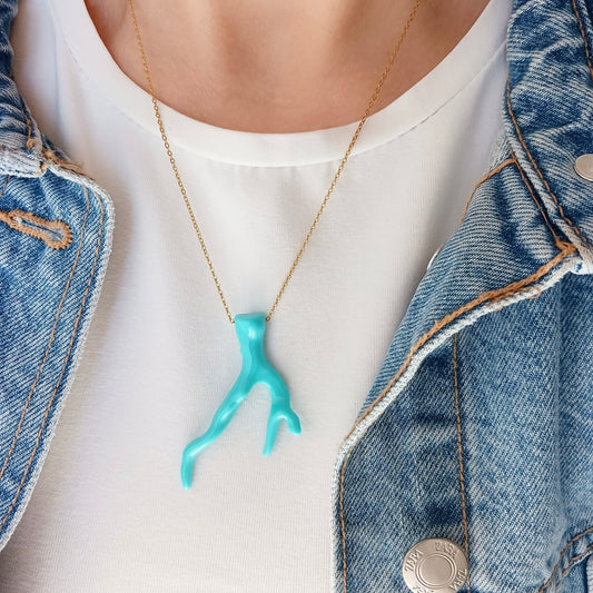 Summer coral necklace
