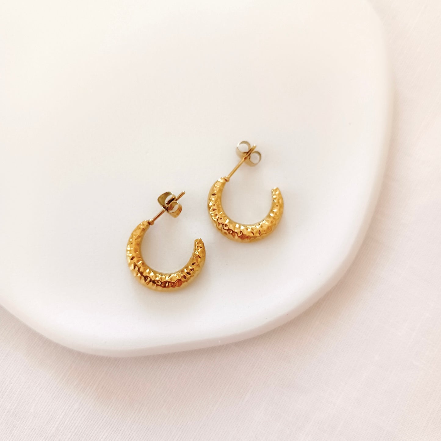Stainless steel hoop earrings