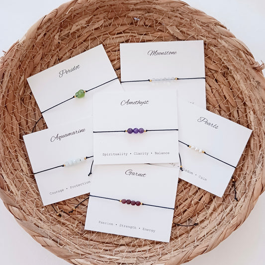 Tiny gemstone bracelet
