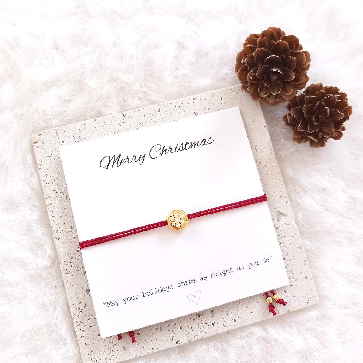 Bracelet flocon de neige d'hiver