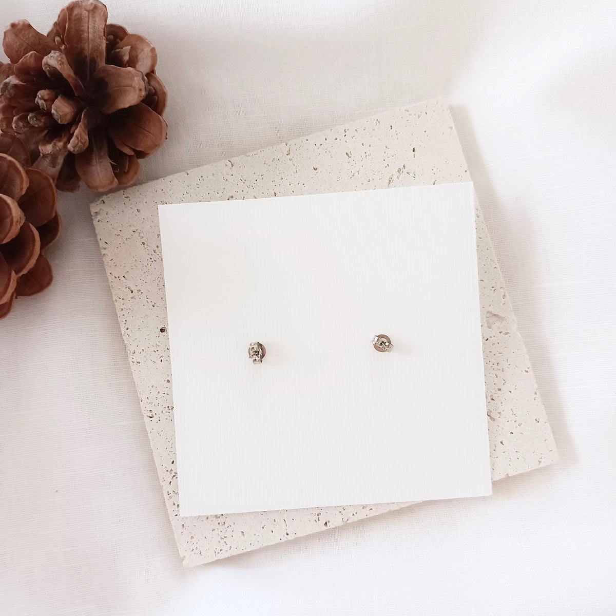 Gingerbread stud earrings in polymer clay