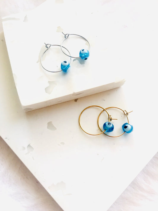 Evil eye earrings