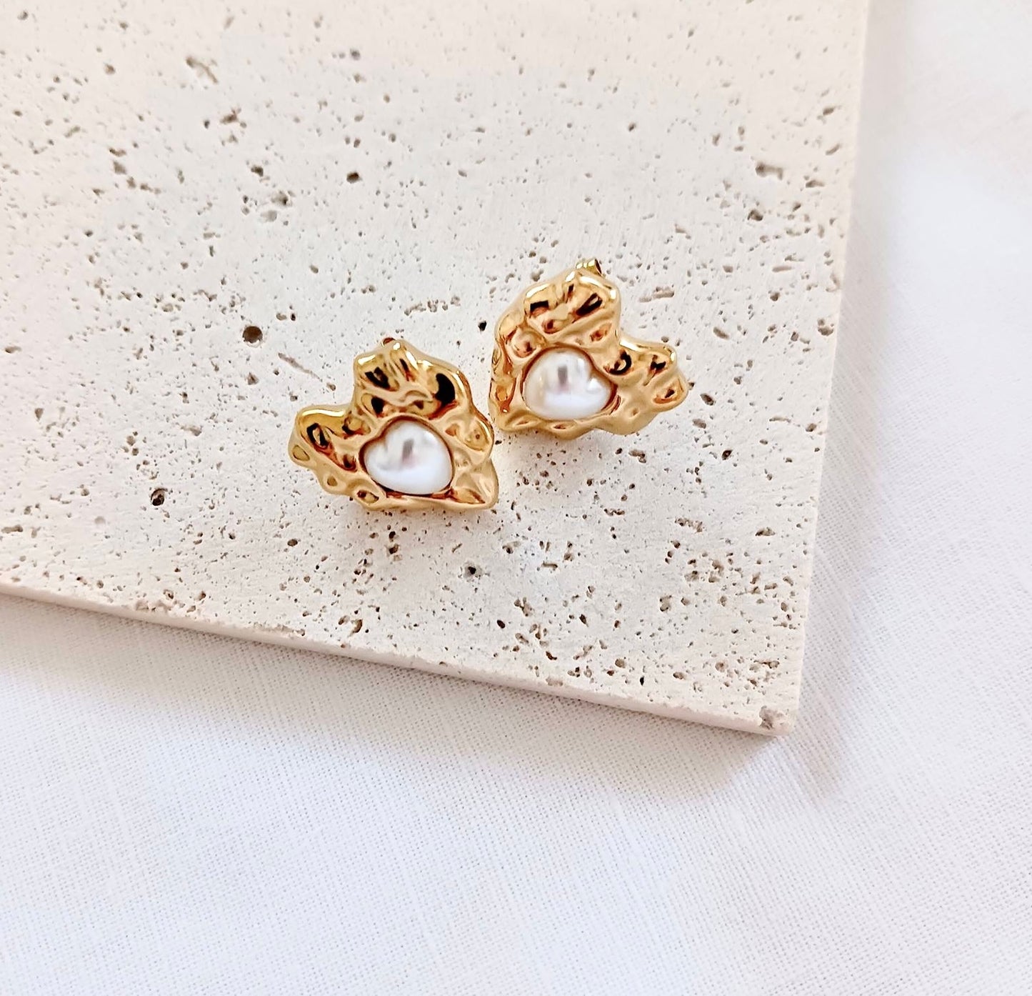 Stainless steel heart earrings