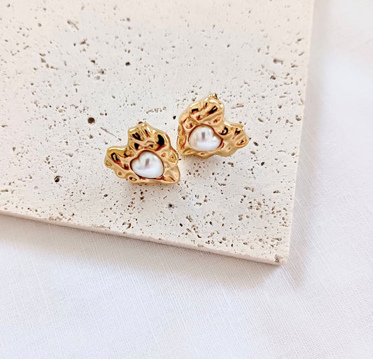Stainless steel heart earrings