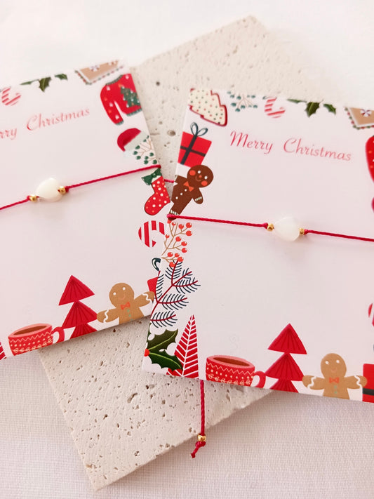 Christmas heart bracelet